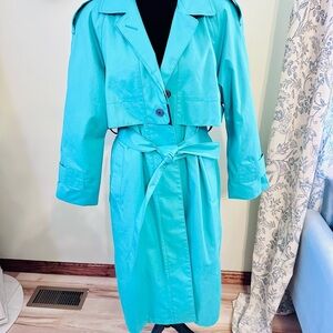London Fog Turquoise Trench Coat